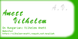 anett vilhelem business card